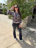Black Bow Horseshoe Western Sweater