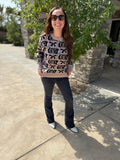 Black Bow Horseshoe Western Sweater