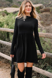 Black Ribbed Little Black Dress