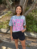 Pink Camo Woodland LOVE LIKE JESUS Oversized Tee