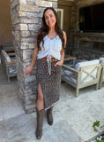 White Hollowed Knit V Neck Drawstring Tank