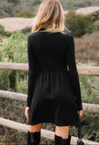 Black Ribbed Little Black Dress