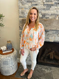 Multicolor Abstract Blouse