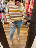 Multicolored Striped Knit Sweater