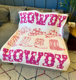 Howdy Sherpa Throw Blanket