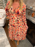 Long Sleeve Floral Dress