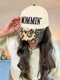 Black MOMMIN Embroidered Leopard Contrast Brim Baseball Cap