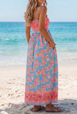 Coastal Bloom Smocked Maxi Dress