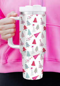 White Colorful Christmas Tree 40oz Tumbler