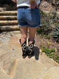 Ashleigh Blue Wrapped Tied Waist Denim Skort