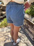 Frayed Edge Casual Denim Shorts