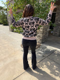 Black Bow Horseshoe Western Sweater