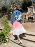 Blush Dreams Pleated Midi Skirt