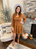 Brown Tiered Dress