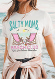 White Salty Moms Beach Club Short Sleeve Graphic Tee