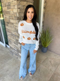 Pumpkin Ribbed Knit Sweater