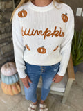 Pumpkin Ribbed Knit Sweater