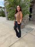 Brown Sherpa Tie Vest