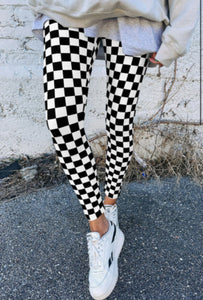 Black/White Checkered Leggings