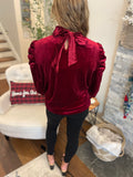 Burgundy Velvet Top