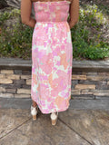 Sunset Bloom Smocked Maxi Dress