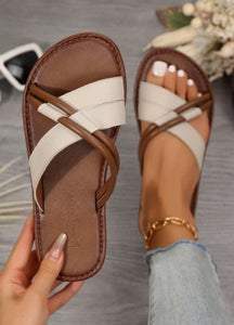 Taupe and Brown Sandal