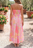 Sunset Bloom Smocked Maxi Dress