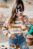 Multicolored Striped Knit Sweater