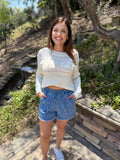 Frayed Edge Casual Denim Shorts