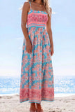 Coastal Bloom Smocked Maxi Dress