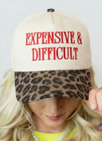 Red Dahlia EXPENSIVE & DIFFICULT Leopard Contrast Brim Cap