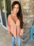 Taupe Sweetheart Top