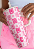 Rose Pink Western 40oz Tumbler