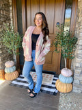 Blush Star Oversized Cardigan