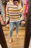 Multicolored Striped Knit Sweater