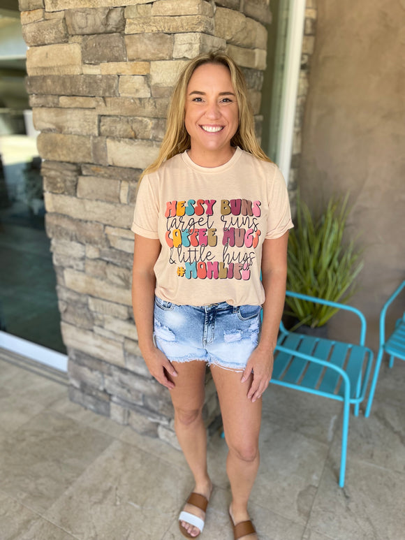 Khaki Momlife Tee