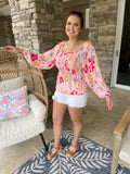 Floral Smocked Peplum Top