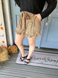 Taupe Leopard Shorts