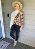 Leopard Cold Shoulder Top