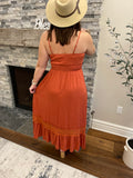 Burnt Orange Cami Dress