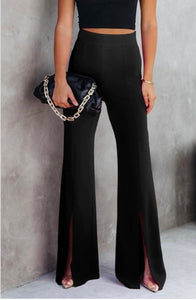 Black Slack Style Bellbottoms